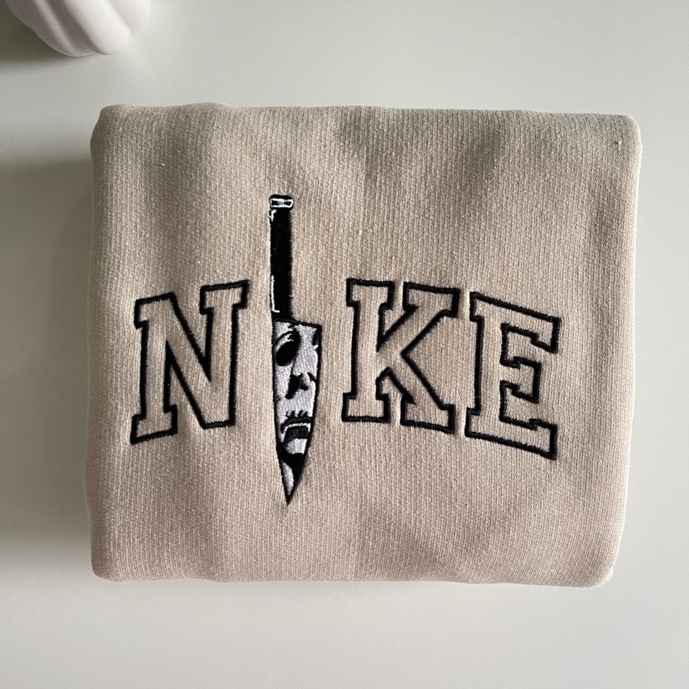 Nike X Michael Myers embroidered sweatshirt, crewneck